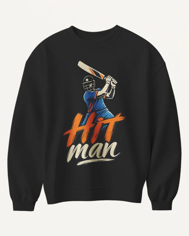 Hitman Cricket Sweatshirt in Black — front