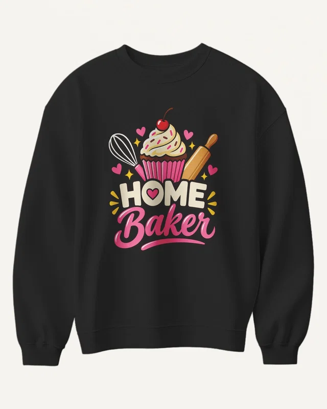 Home Baker Sweatshirt in Black — front