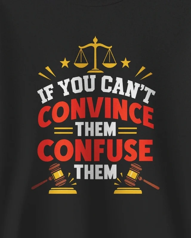 If You Can't Convince Them Confuse Them Sweatshirt in Black — design detail
