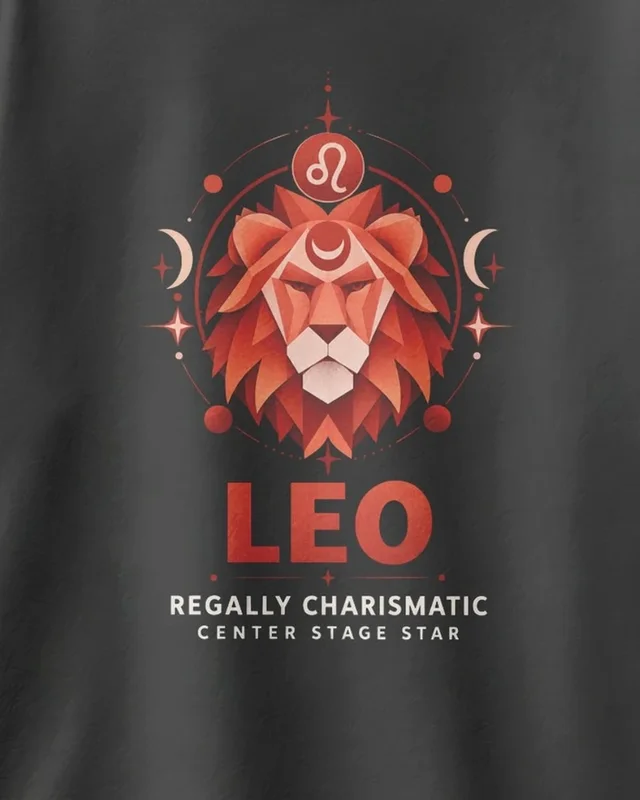 Leo Oversized T-Shirt in Black — design detail