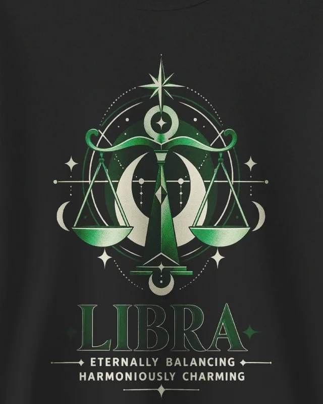 Libra Sweatshirt in Black — design detail