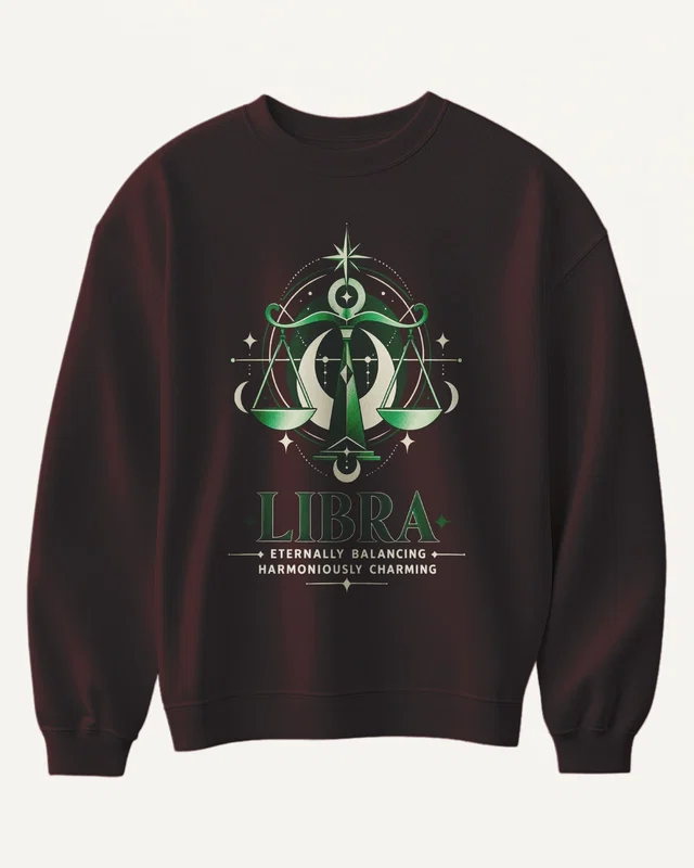 Libra Sweatshirt in Maroon — front