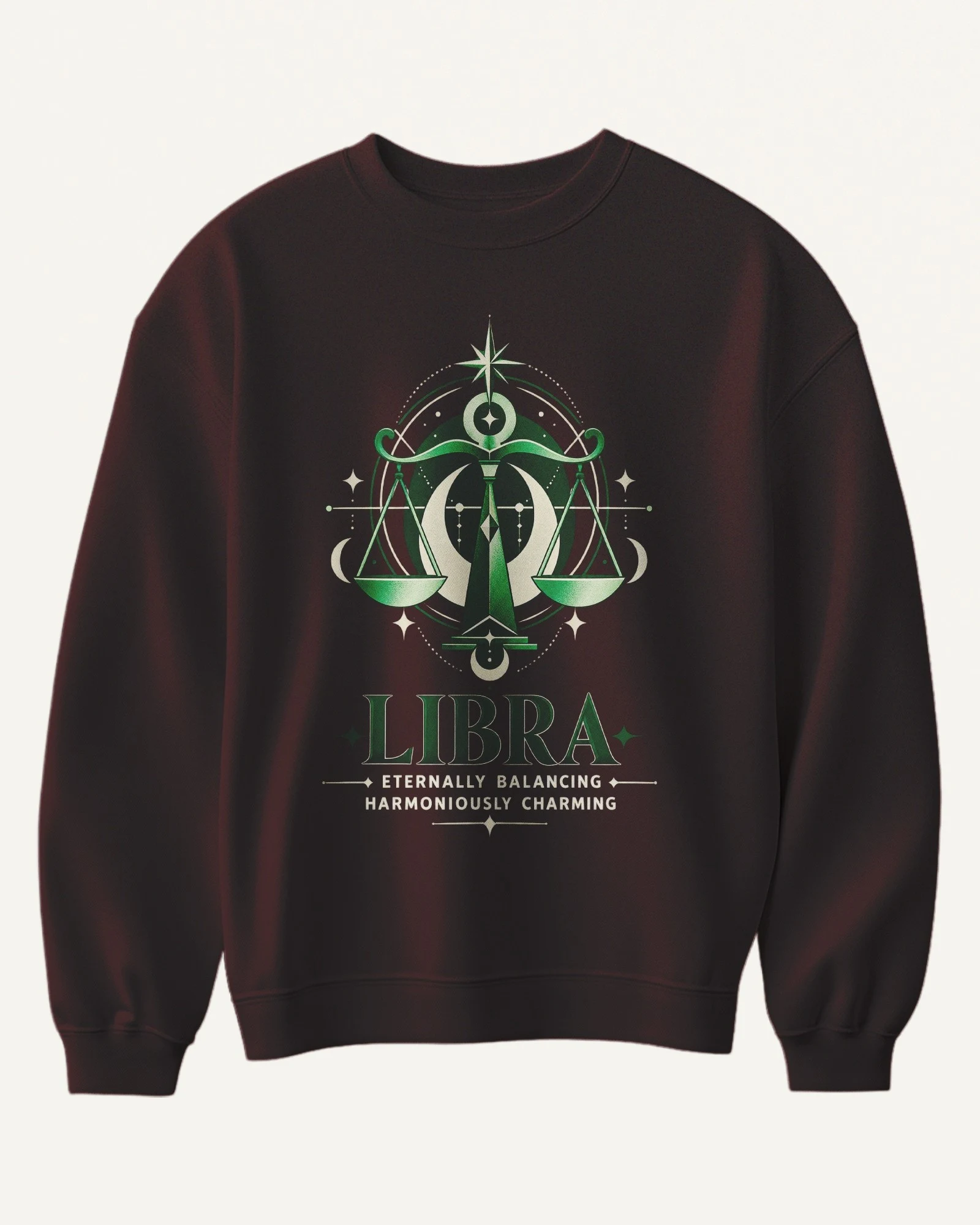Libra Sweatshirt in Maroon — front Libra Sweatshirt in Maroon — front