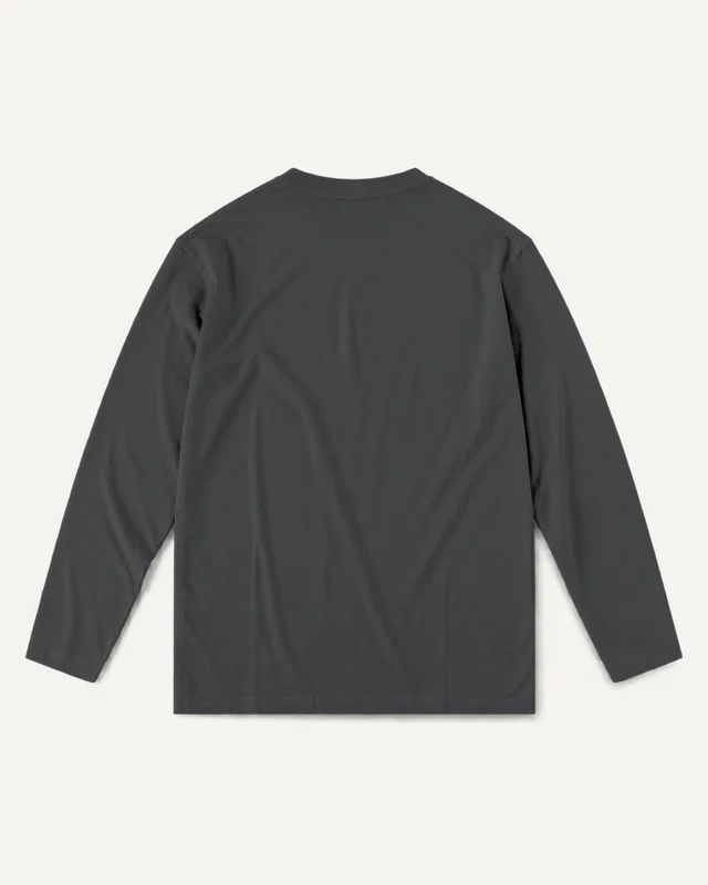 Men's Full Sleeve T-Shirt in Black — plain back