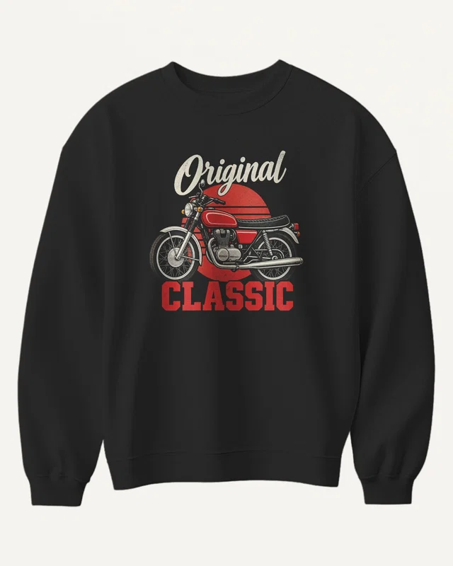 Original Classic Motorcycle Sweatshirt in Black — front