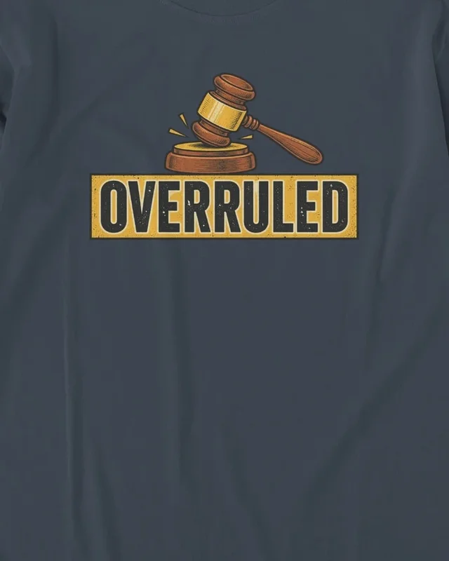 Overruled Long-Sleeve T-Shirt in Navy Blue — design detail