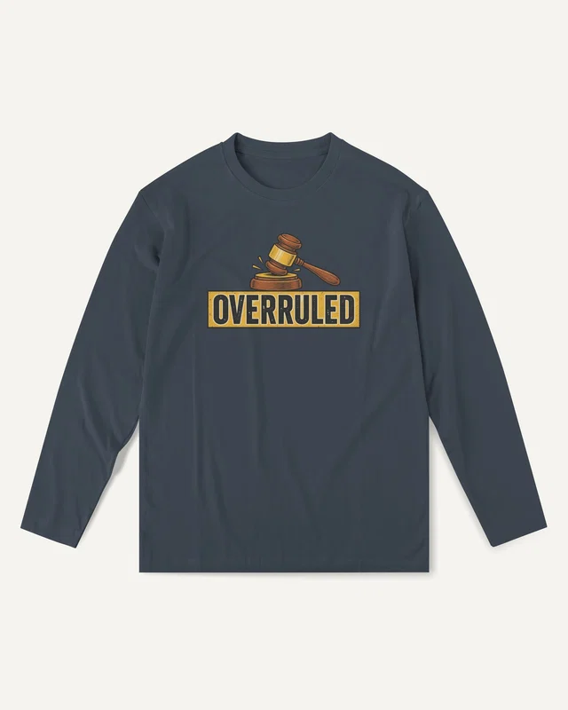 Overruled Long-Sleeve T-Shirt in Navy Blue — front