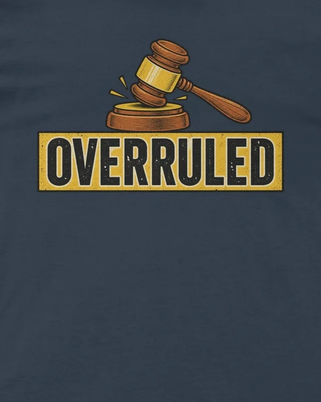 Overruled Regular T-Shirt in Navy Blue — design detail