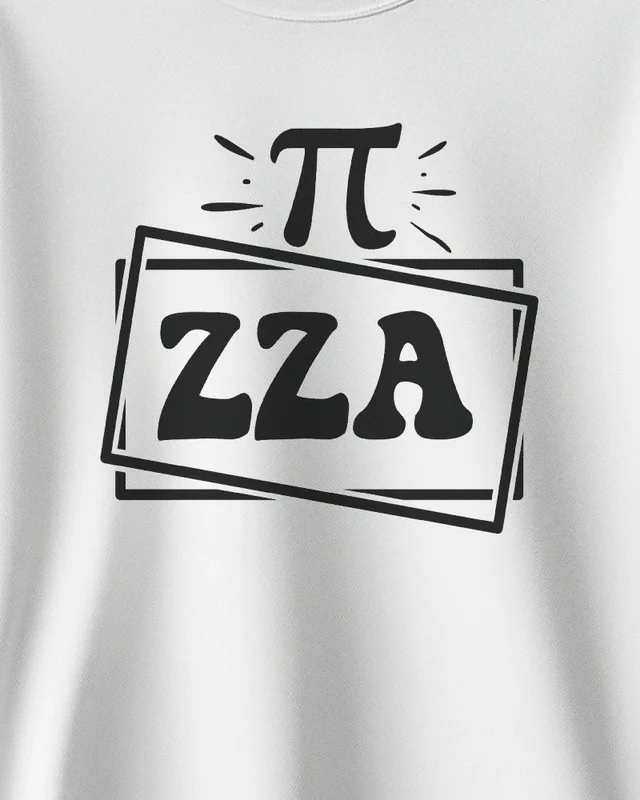 Pizza Equation Sweatshirt in White — design detail