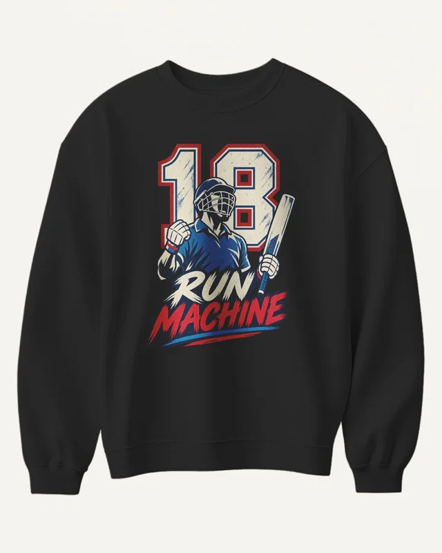 Run Machine 18 Sweatshirt in Black — front