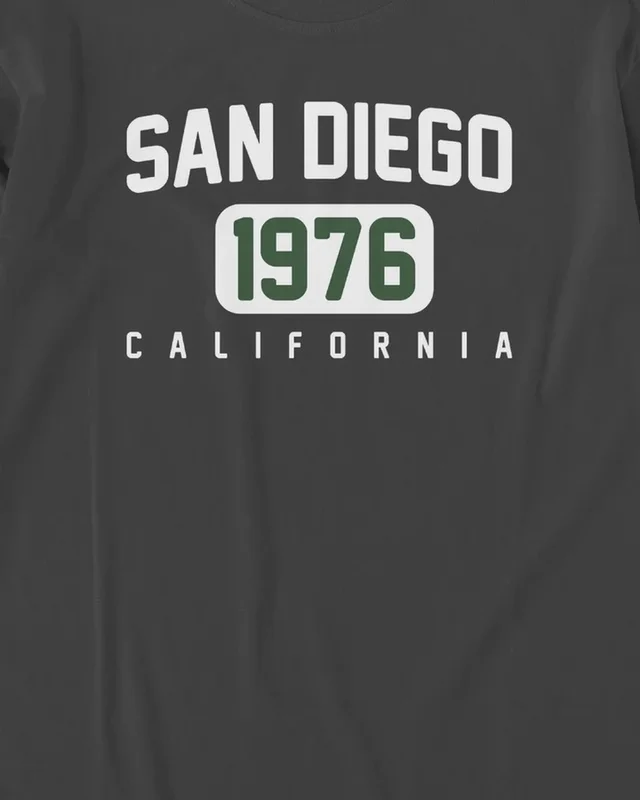 San Diego 1976 California Long-Sleeve T-Shirt in Black — design detail