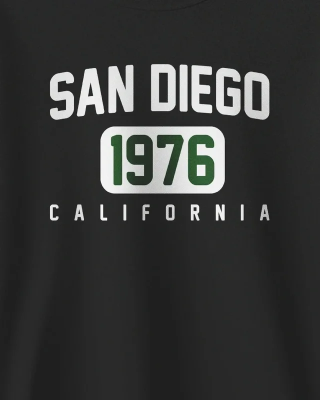 San Diego 1976 California Sweatshirt in Black — design detail
