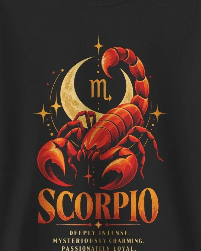 Scorpio Sweatshirt in Black — design detail