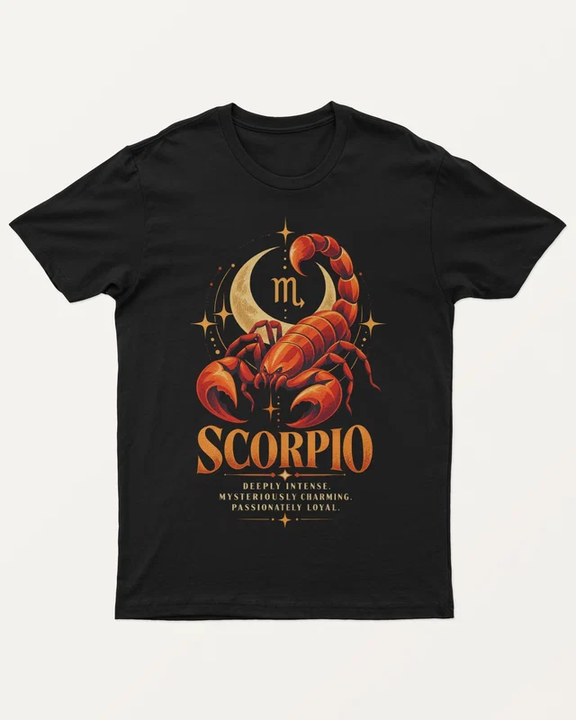 Scorpio Regular T-Shirt in Black — front