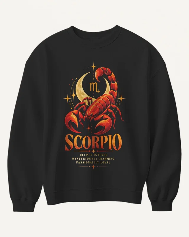 Scorpio Sweatshirt in Black — front