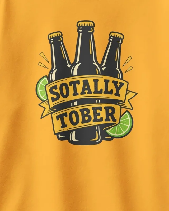 Sotally Tober Oversized T-Shirt in Golden Yellow — design detail