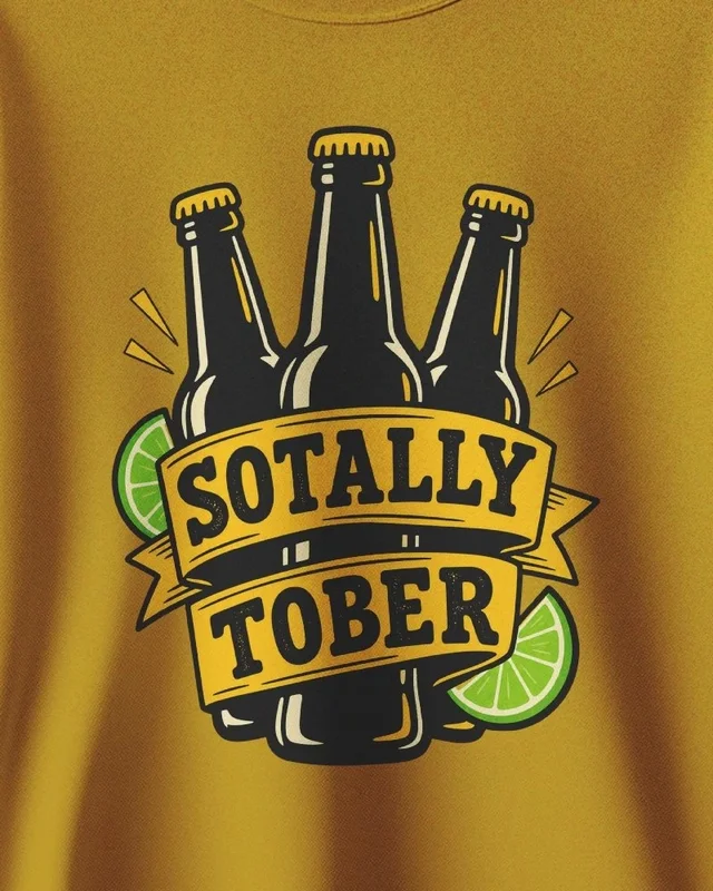 Sotally Tober Sweatshirt in Mustard Yellow — design detail