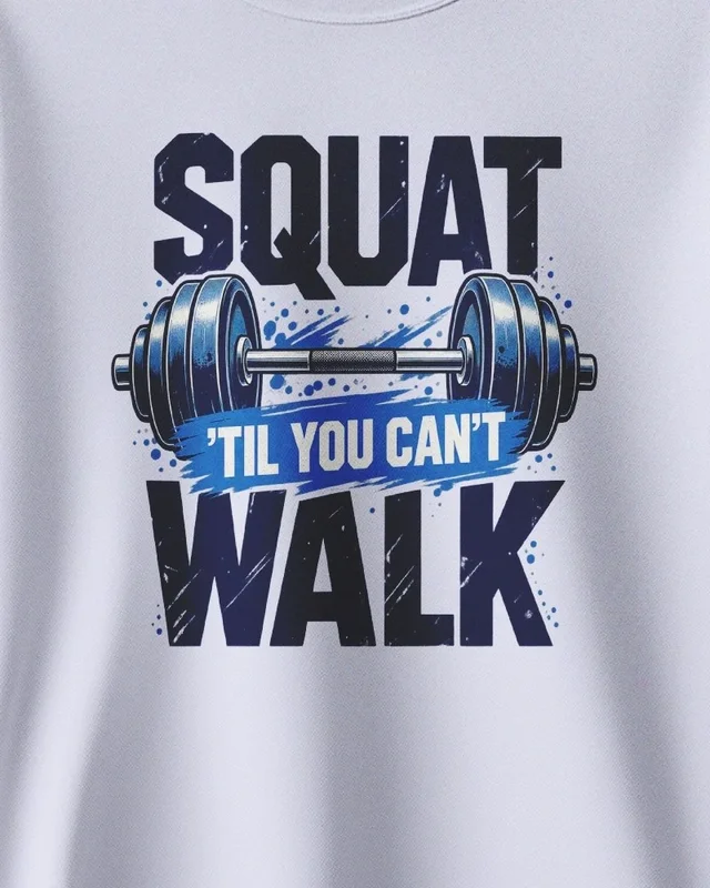 Squat Till You Can't Walk Sweatshirt in Lavender — design detail