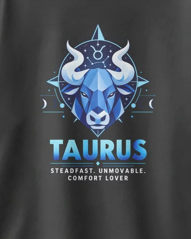 Taurus Oversized T-Shirt in Black — design detail