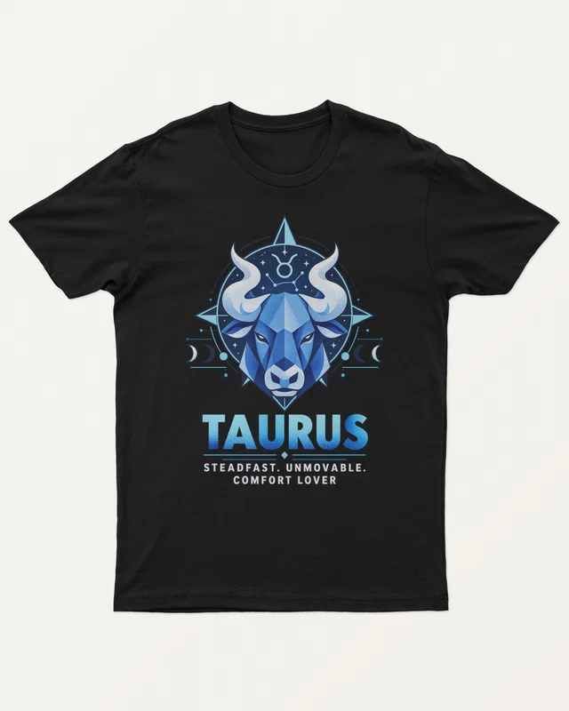 Taurus Regular T-Shirt in Black — front