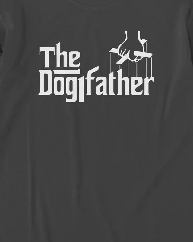 The Dogfather Long-Sleeve T-Shirt in Black — design detail