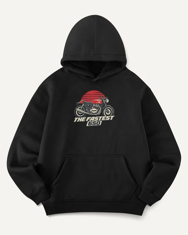 The Fastest 650 Graphic Hoodie in Black — front
