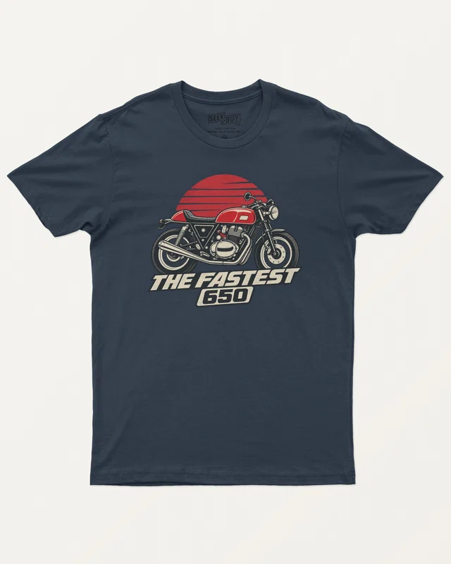 The Fastest 650 Regular T-Shirt in Navy Blue — front