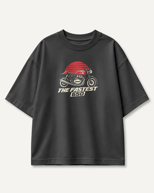 The Fastest 650 Oversized T-Shirt in Black — front