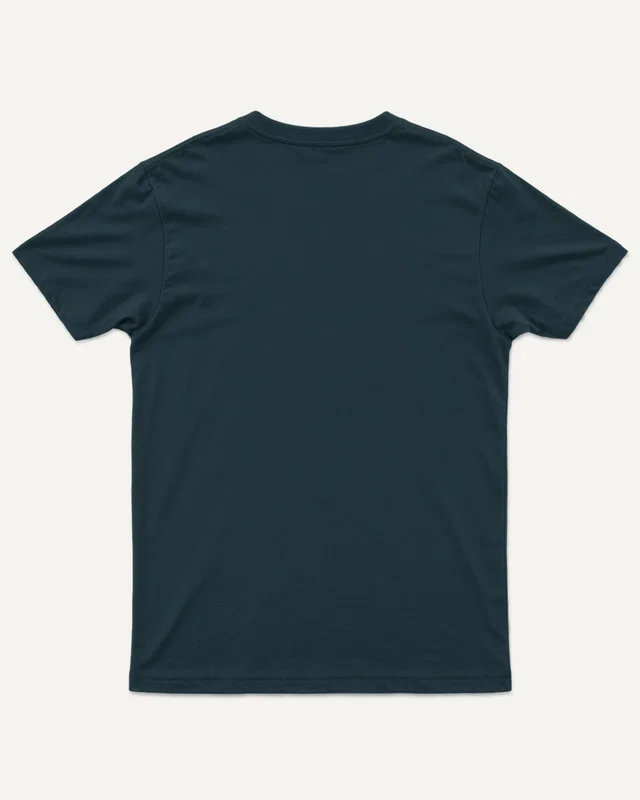 Unisex Classic Crew T-Shirt in Petrol Blue — plain back
