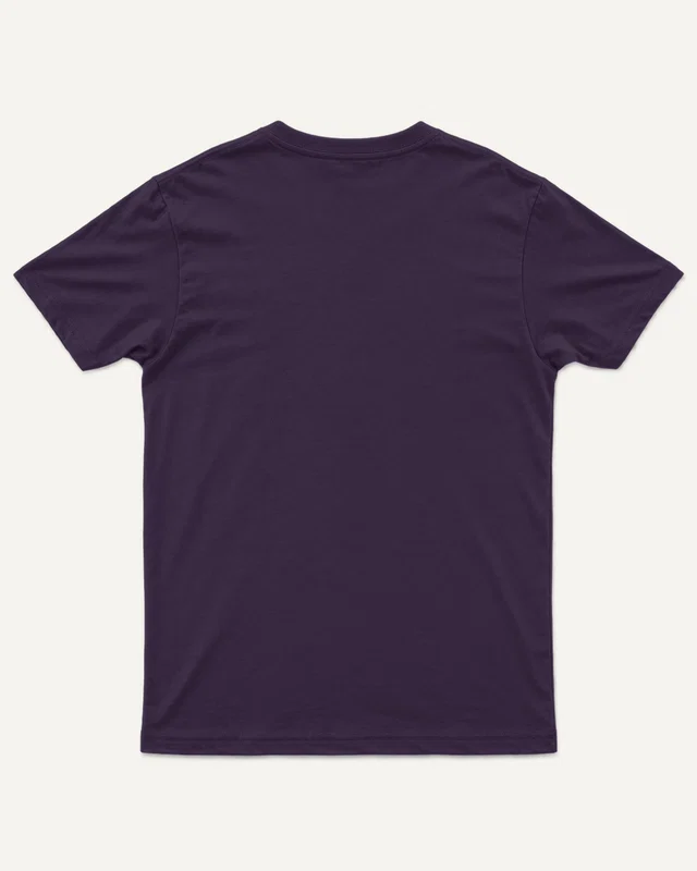 Unisex Classic Crew T-Shirt in Purple — plain back