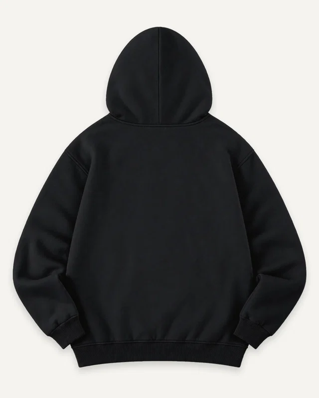 Unisex Hoodie in Black — plain back