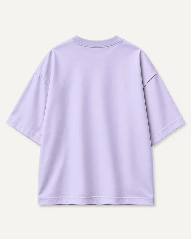 Unisex Oversized Classic T-Shirt in Lavender — plain back