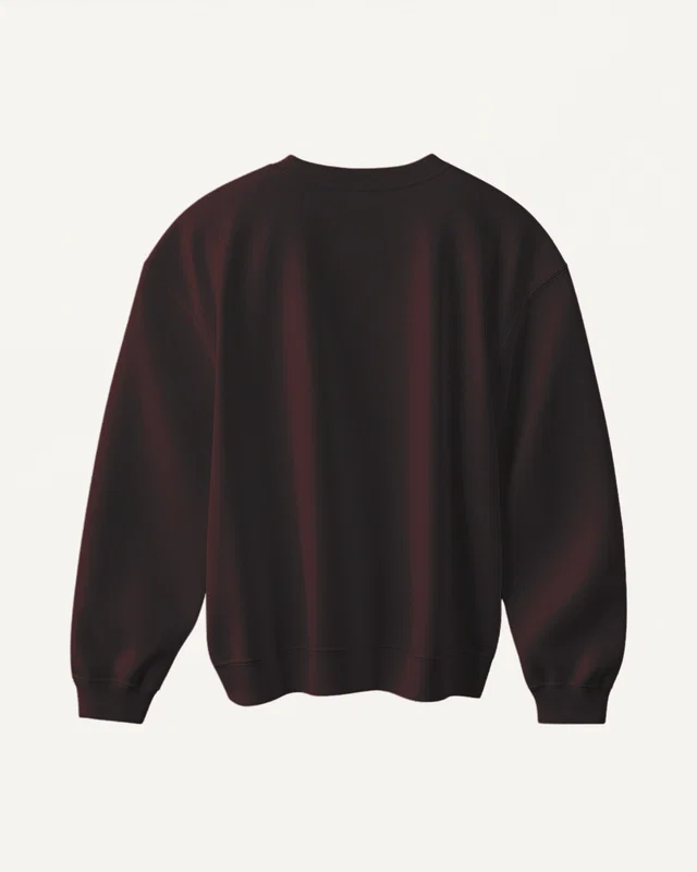 Unisex Sweatshirt in Maroon — plain back