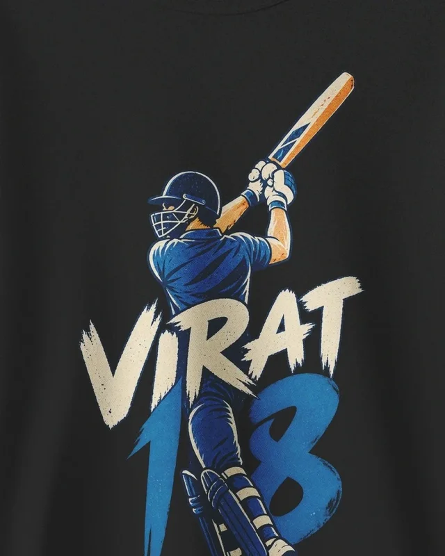 Virat 18 Sweatshirt in Black — design detail