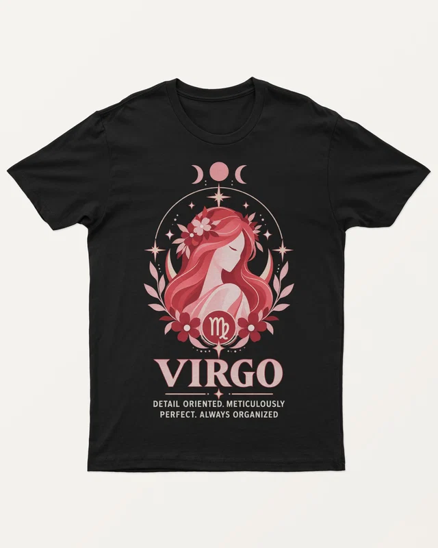 Virgo Regular T-Shirt in Black — front