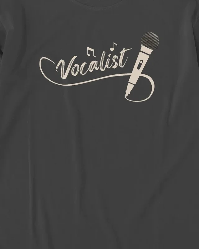 Vocalist Long-Sleeve T-Shirt in Black — design detail