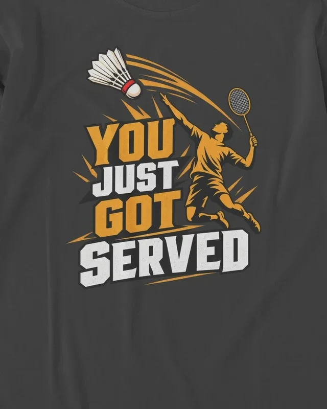 You Just Got Served Long-Sleeve T-Shirt in Black — design detail