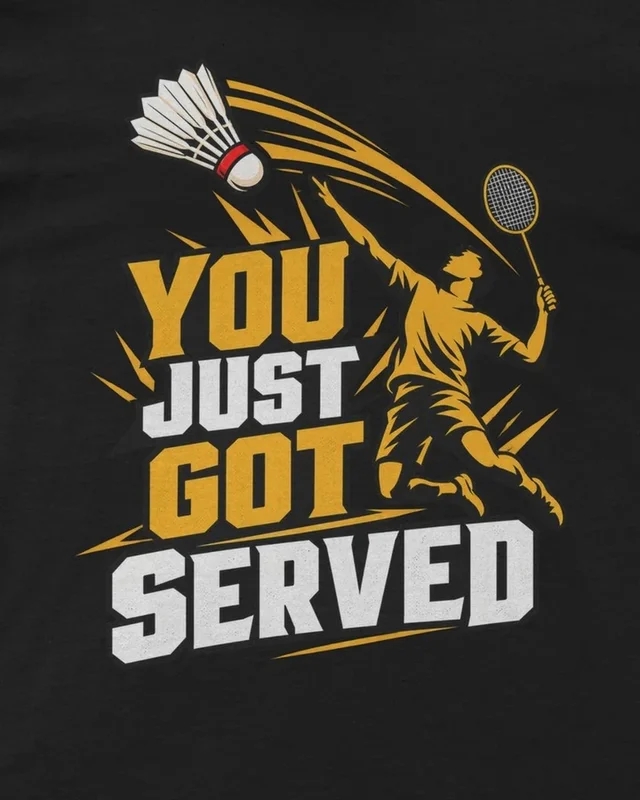 You Just Got Served Regular T-Shirt in Black — design detail